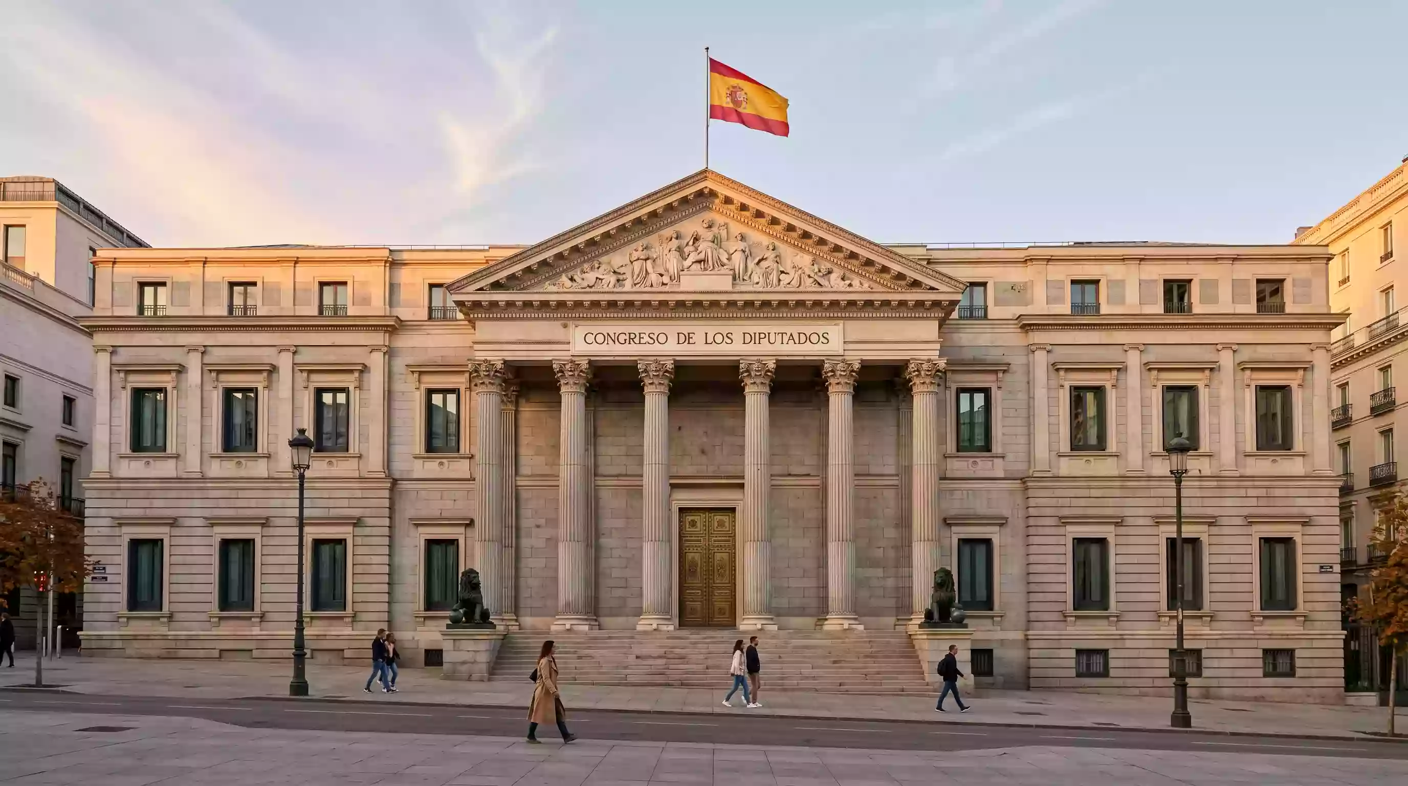 Fachada de un edificio institucional en Madrid relacionado con la regulacion del juego en España